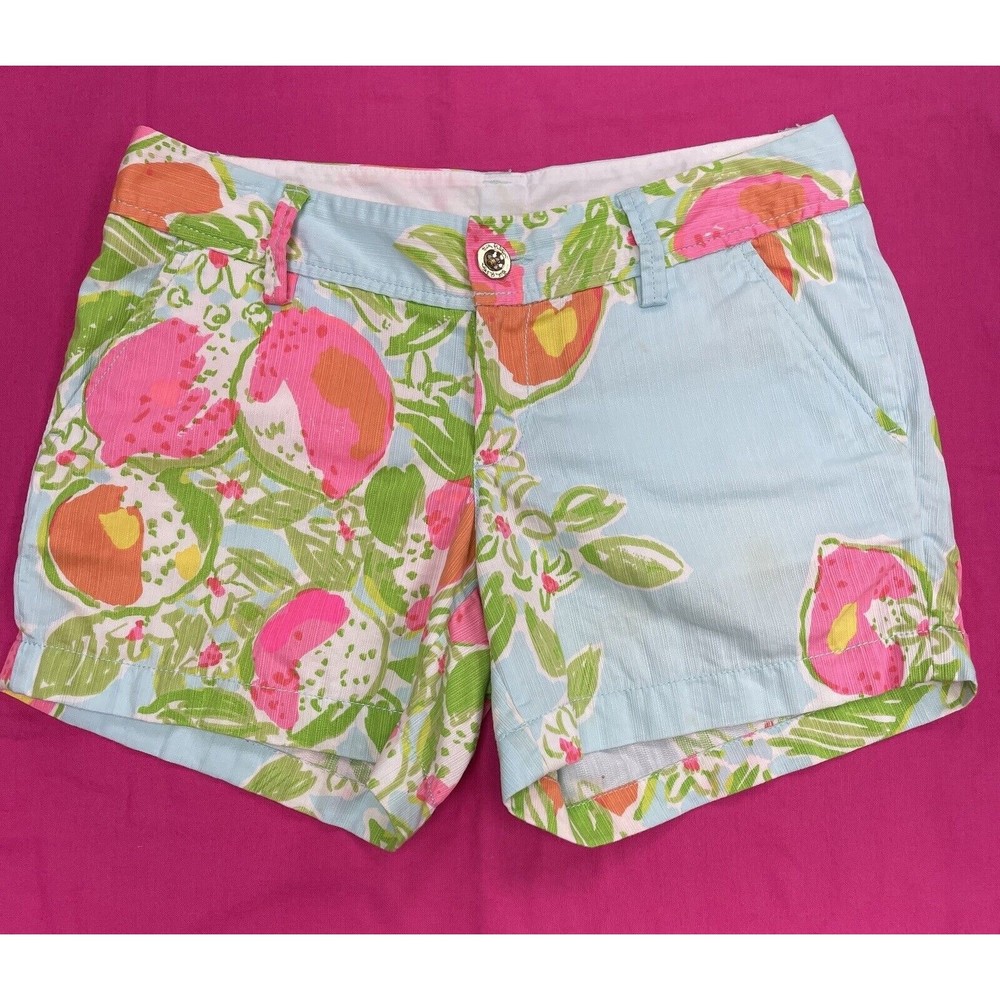 Lilly Pulitzer Callahan Shorts In Pink Lemonade Womens Size 2
